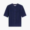 Cardigan cu mâneci scurte din tricot mixt Cardigan cu mâneci scurte din tricot mixt