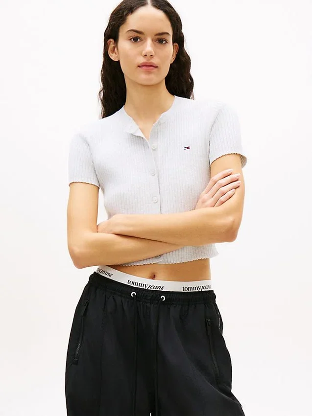 Cardigan cu mâneci scurte Tommy Jeans Pantaloni scurți Cardigan cu mâneci scurte Tommy Jeans Pantaloni scurți