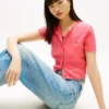 Cardigan cu mâneci scurte Tommy Jeans Pantaloni scurți Cardigan cu mâneci scurte Tommy Jeans Pantaloni scurți
