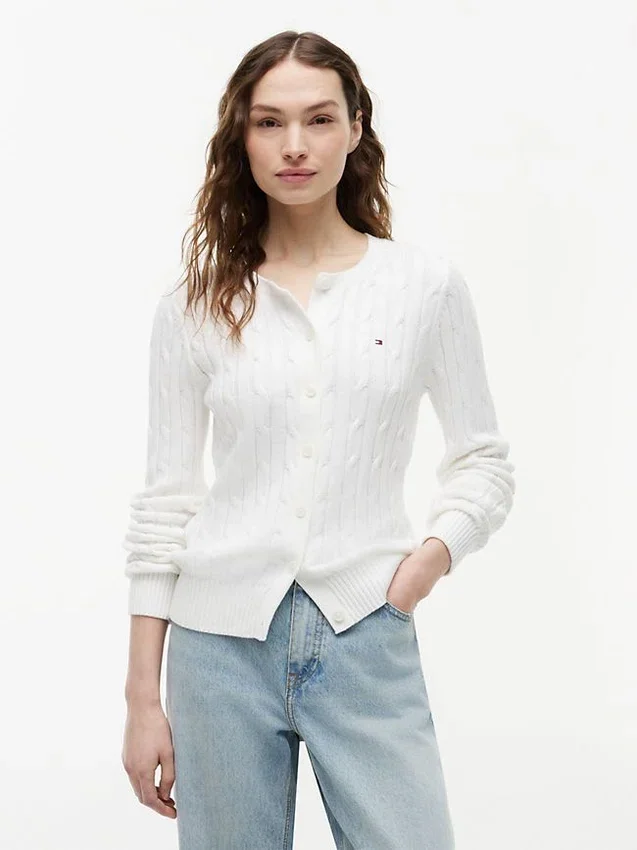 Cardigan cu tricotaj în relief Cardigan cu tricotaj în relief