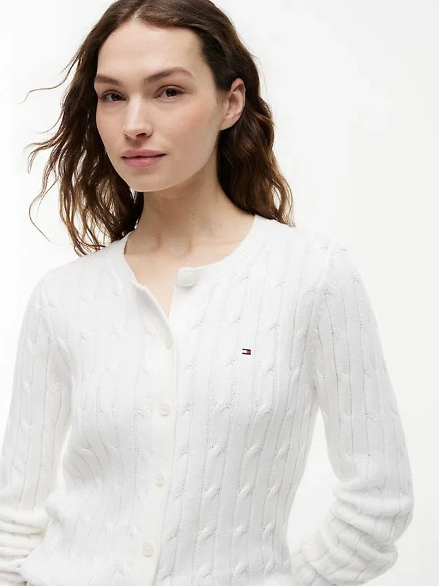 Cardigan cu tricotaj în relief Cardigan cu tricotaj în relief