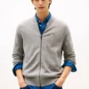 Cardigan din bumbac cu fermoar, stil baseball Cardigan din bumbac cu fermoar, stil baseball