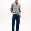 Cardigan din bumbac cu fermoar, stil baseball Cardigan din bumbac cu fermoar, stil baseball