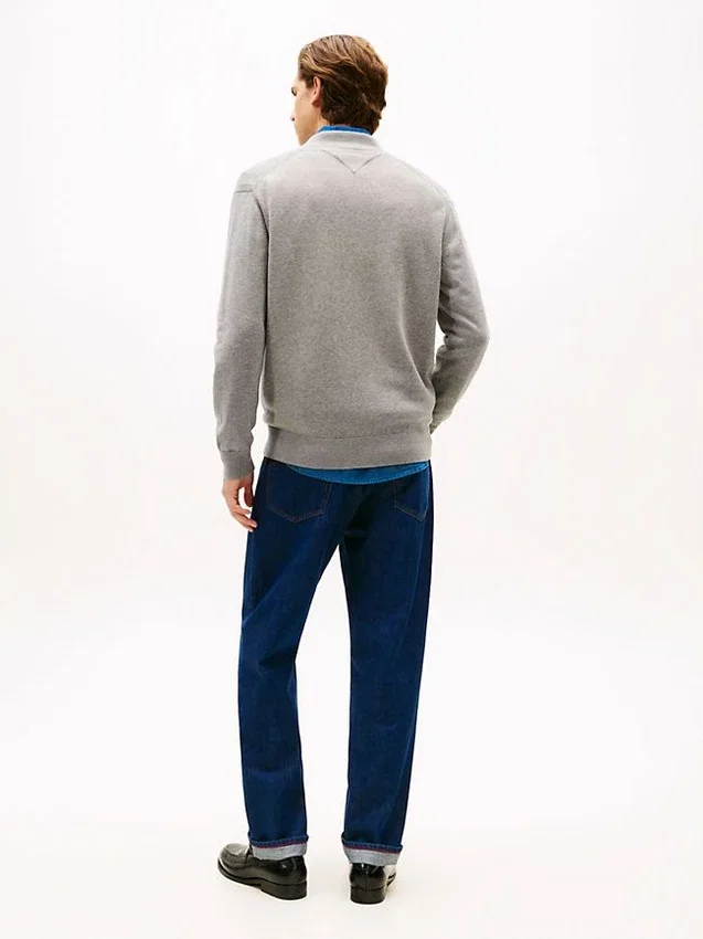 Cardigan din bumbac cu fermoar, stil baseball Cardigan din bumbac cu fermoar, stil baseball