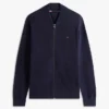 Cardigan din bumbac cu fermoar, stil baseball Cardigan din bumbac cu fermoar, stil baseball