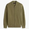 Cardigan din bumbac cu fermoar, stil baseball Cardigan din bumbac cu fermoar, stil baseball
