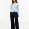 Cardigan din jersey de bumbac organic