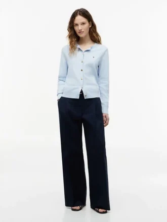 Cardigan din jersey de bumbac organic