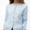 Cardigan din jersey de bumbac organic