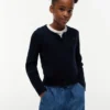 Cardigan din tricot cu model împletit pentru copii