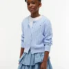 Cardigan din tricot cu model împletit pentru copii