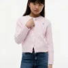 Cardigan din tricot cu model împletit pentru copii