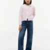 Cardigan din tricot cu model împletit pentru copii