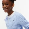 Cardigan din tricot cu model împletit pentru copii