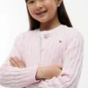 Cardigan din tricot cu model împletit pentru copii