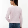 Cardigan din tricot cu model împletit pentru copii