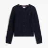 Cardigan din tricot cu model împletit pentru copii