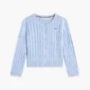 Cardigan din tricot cu model împletit pentru copii