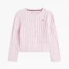 Cardigan din tricot cu model împletit pentru copii