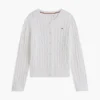 Cardigan din tricot cu model împletit pentru copii