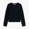 Cardigan din tricot cu model împletit pentru copii