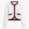 Cardigan din tricot texturat cu nasturi aurii