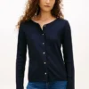 Cardigan tip tricou Pointelle Cardigan tip tricou Pointelle