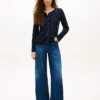 Cardigan tip tricou Pointelle Cardigan tip tricou Pointelle