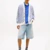 Cardigan Tommy Jeans cu croială lejeră și model în carouri