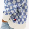 Cardigan Tommy Jeans cu croială lejeră și model în carouri