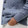 Cardigan tricotat cu model în relief, vopsit în întregime Cardigan tricotat cu model în relief, vopsit în întregime