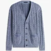 Cardigan tricotat cu model în relief, vopsit în întregime Cardigan tricotat cu model în relief, vopsit în întregime