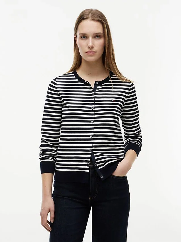 Cardigan ușor cu dungi Cardigan ușor cu dungi