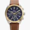 Ceas cronograf cu curea din piele de 40 mm