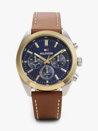 Ceas cronograf cu curea din piele de 40 mm Ceas cronograf cu curea din piele de 40 mm