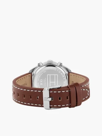 Ceas cronograf cu curea din piele de 40 mm