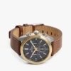 Ceas cronograf cu curea din piele de 40 mm