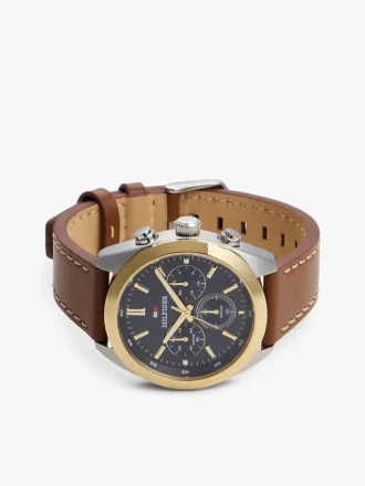 Ceas cronograf cu curea din piele de 40 mm Ceas cronograf cu curea din piele de 40 mm