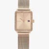 Ceas cu cadran pătrat și accente de cristal de 21,3 mm Ceas cu cadran pătrat și accente de cristal de 21,3 mm