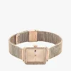 Ceas cu cadran pătrat și accente de cristal de 21,3 mm Ceas cu cadran pătrat și accente de cristal de 21,3 mm