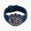 Ceas cu două fusuri orare și curea din silicon de 43 mm