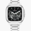 Ceas sport cu cadran scheletat dreptunghiular de 37 mm