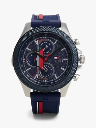 Ceas sport de 46 mm cu curea semnată