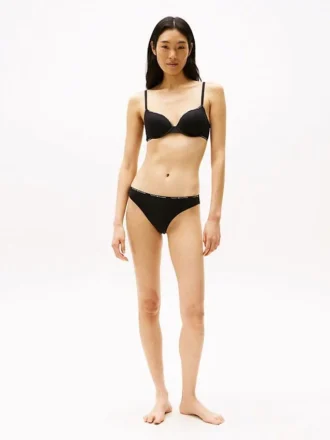 Chiloți bikini cu logo repetat