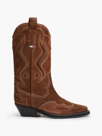 Cizme de cowboy din piele de căprioară Tommy Jeans Cizme de cowboy din piele de căprioară Tommy Jeans