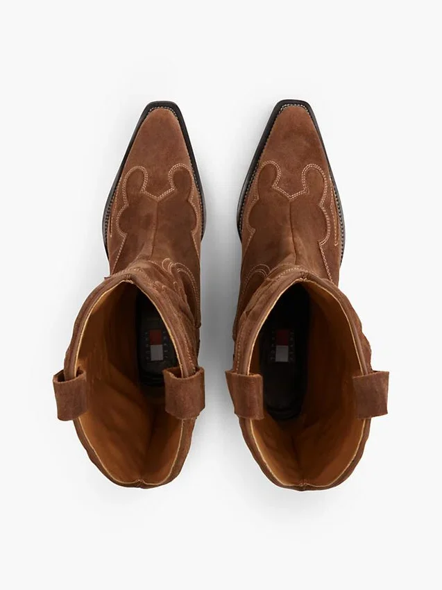Cizme de cowboy din piele de căprioară Tommy Jeans Cizme de cowboy din piele de căprioară Tommy Jeans
