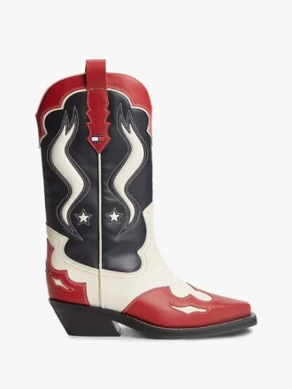 Cizme de cowboy din piele Tommy Jeans Blugi
