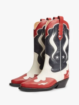Cizme de cowboy din piele Tommy Jeans Blugi