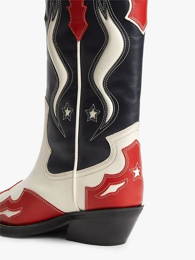 Cizme de cowboy din piele Tommy Jeans Blugi Cizme de cowboy din piele Tommy Jeans Blugi