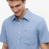 Cămașă cu mânecă scurtă din amestec de in, croială regular Cămașă cu mânecă scurtă din amestec de in, croială regular